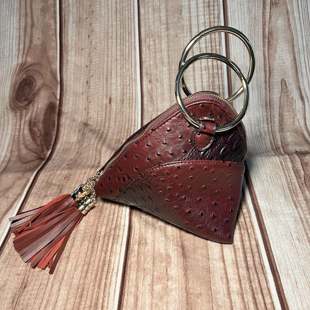 Le Miel Bag Triangle Vegan Croc Print Leather